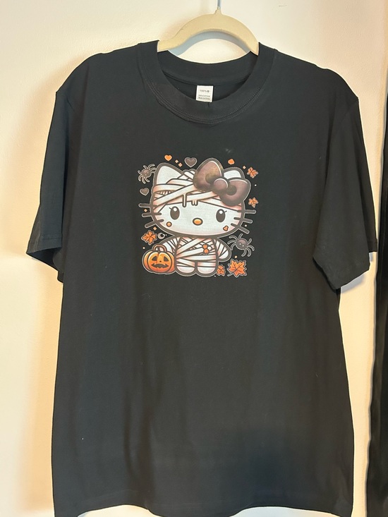 Hello Kitty Tops - Hello Kitty Black Halloween Mummy Graphic Tee